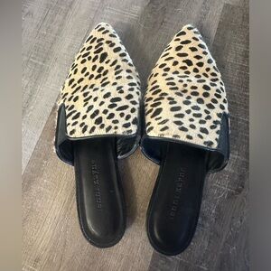 Jenni Kayne Pony Hair Cheetah print Mules size 39